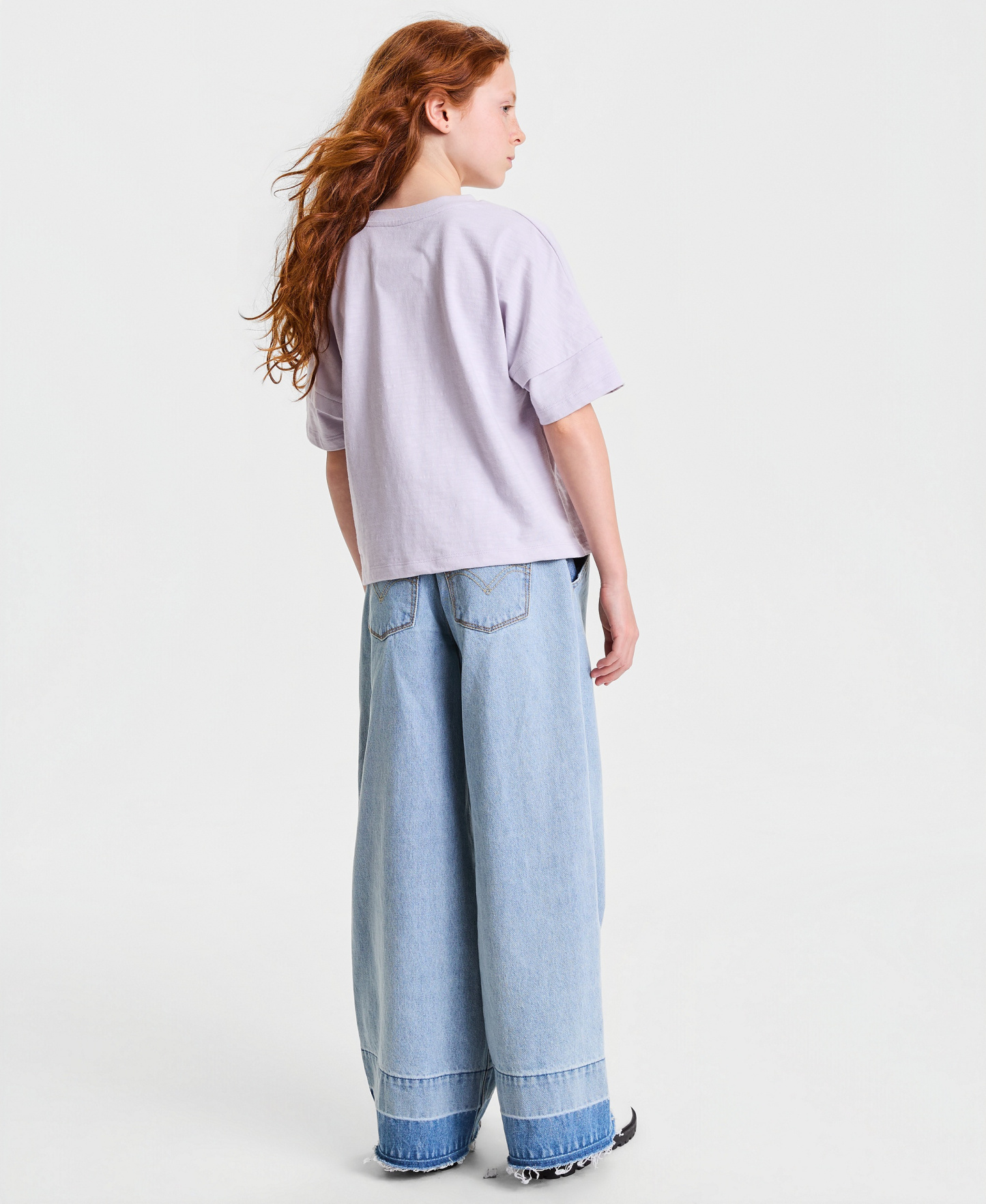 Levi's Girls' 7-16 Braided High-Rise Baggy Jeans - Hang Up