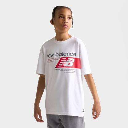 Big Kids' New Balance Players T-Shirt - Bright White - view 1