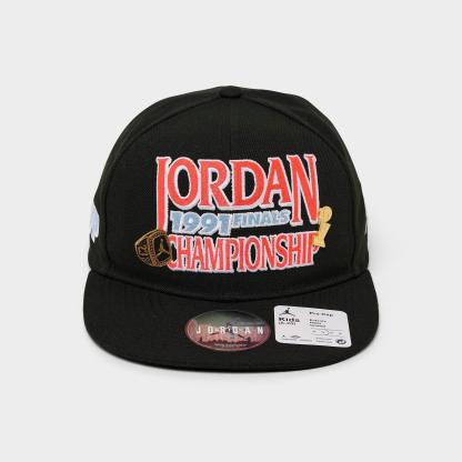 Jordan AJ6 1991 Finals Pro Snapback Hat - Black - view 4
