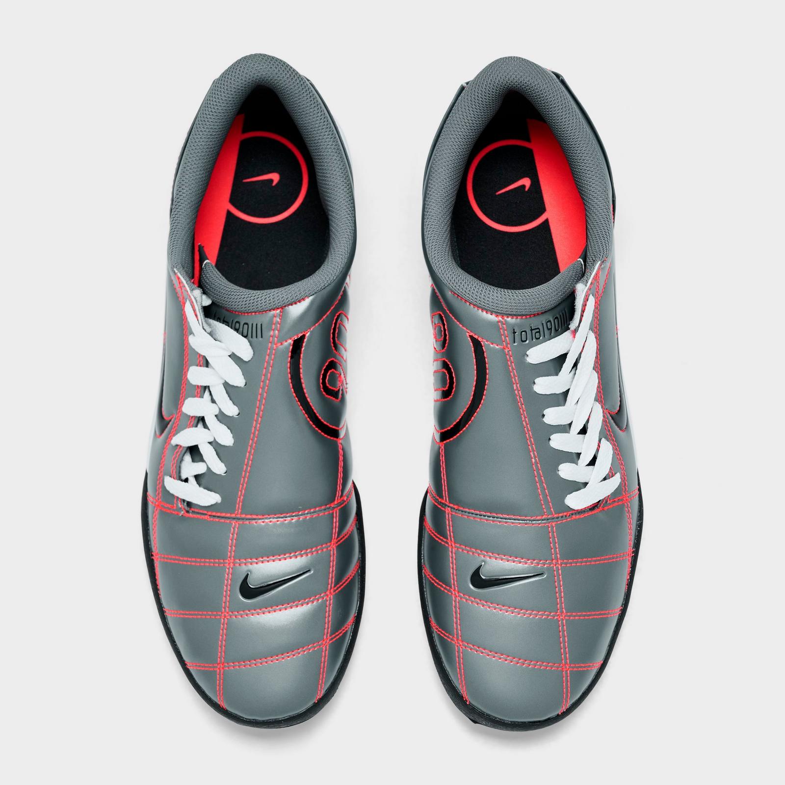 Men's Nike Total 90 Casual Shoes - Smoke Grey/Black/Bright Crimson/White