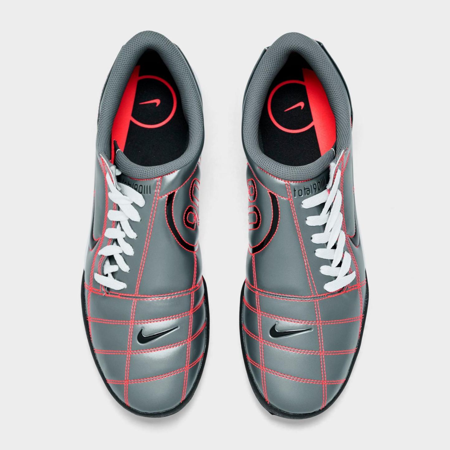 Men's Nike Total 90 Casual Shoes - Smoke Grey/Black/Bright Crimson/White