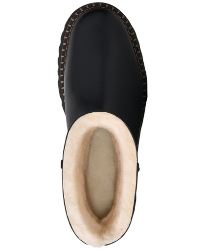 UGG® Women's Uptowner Round Toe Short Booties - Black Leather