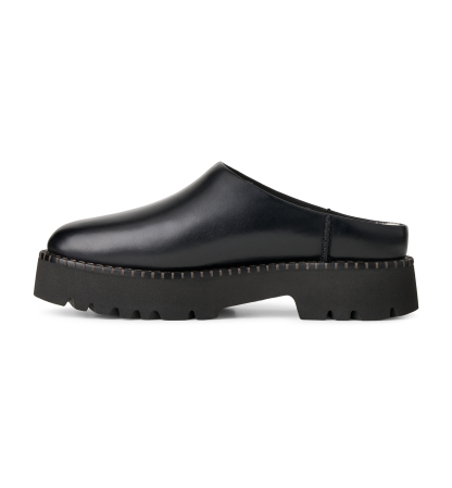 UGG® Women's Uptowner Slip-On Mule Clogs - Black Leather