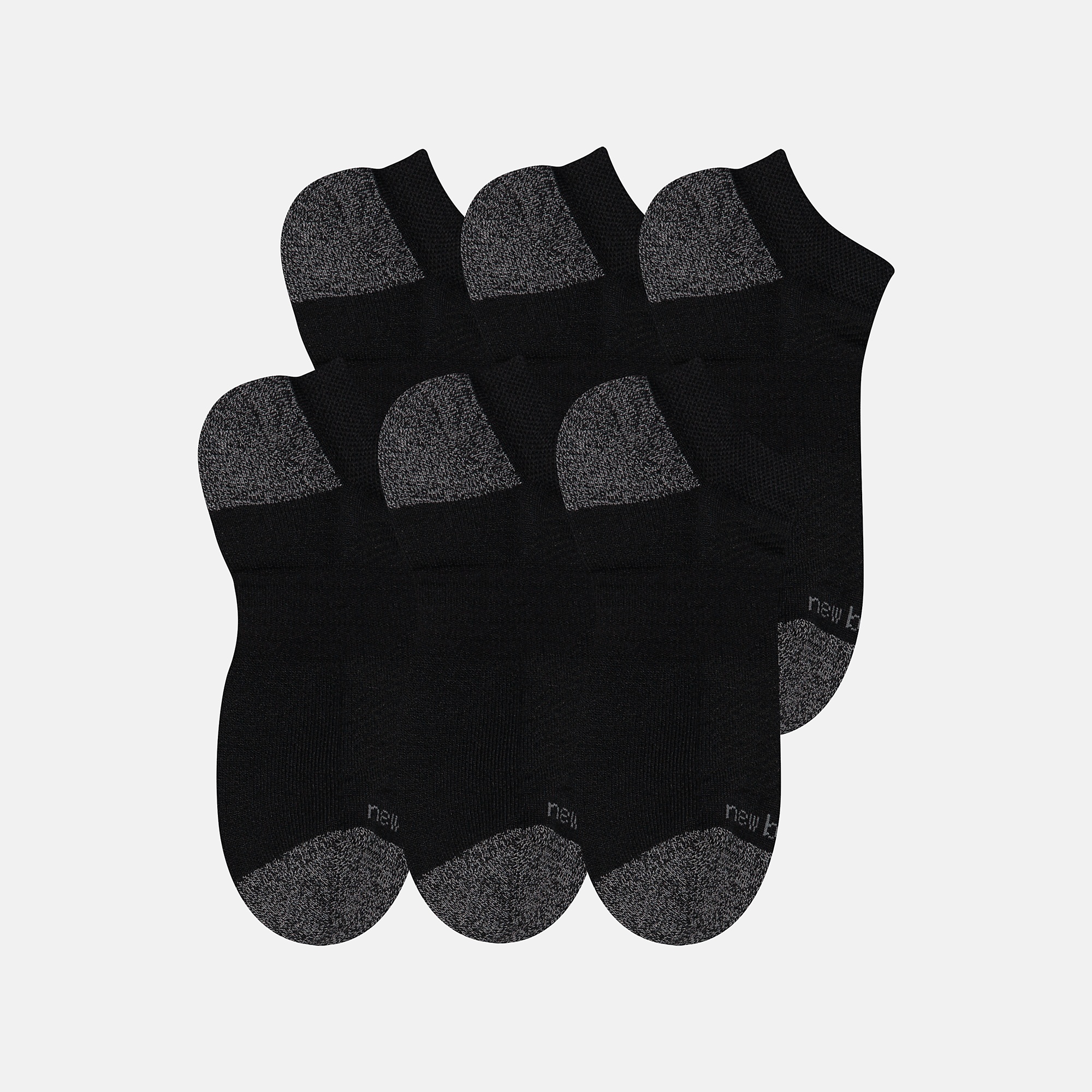 New Balance Active No Show Socks 6 Pack, LAS65204BK