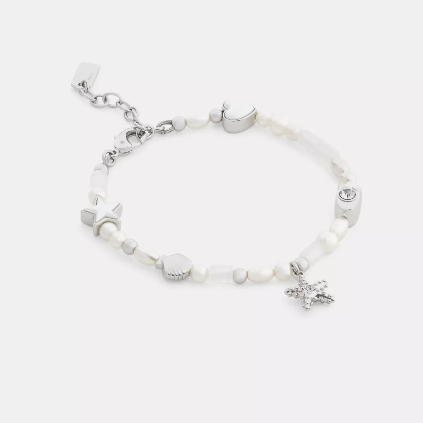 Pearls And Seashell Bracelet - Silver/Pearl