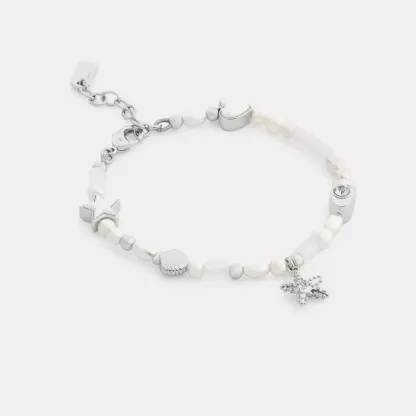 Pearls And Seashell Bracelet - Silver/Pearl