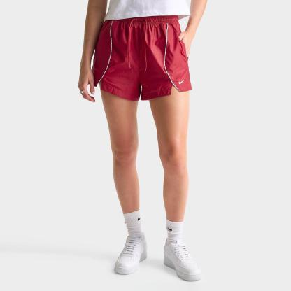 Women's Nithtke Sportswear Loose Mid-Rise Repel Woven Shorts - Tough Red/Sail/Sail