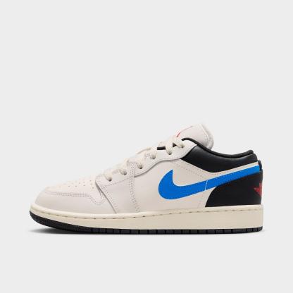 Big Kids' Air Jordan Retro 1 Low Casual Shoes - Phantom/Sail/Off Noir - view 1