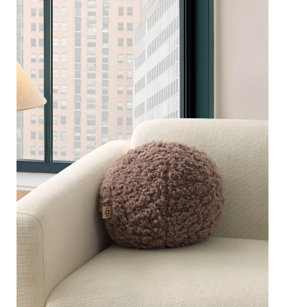 UGG® Shira Round Puff Pillow, 14" x 14" - Allspice