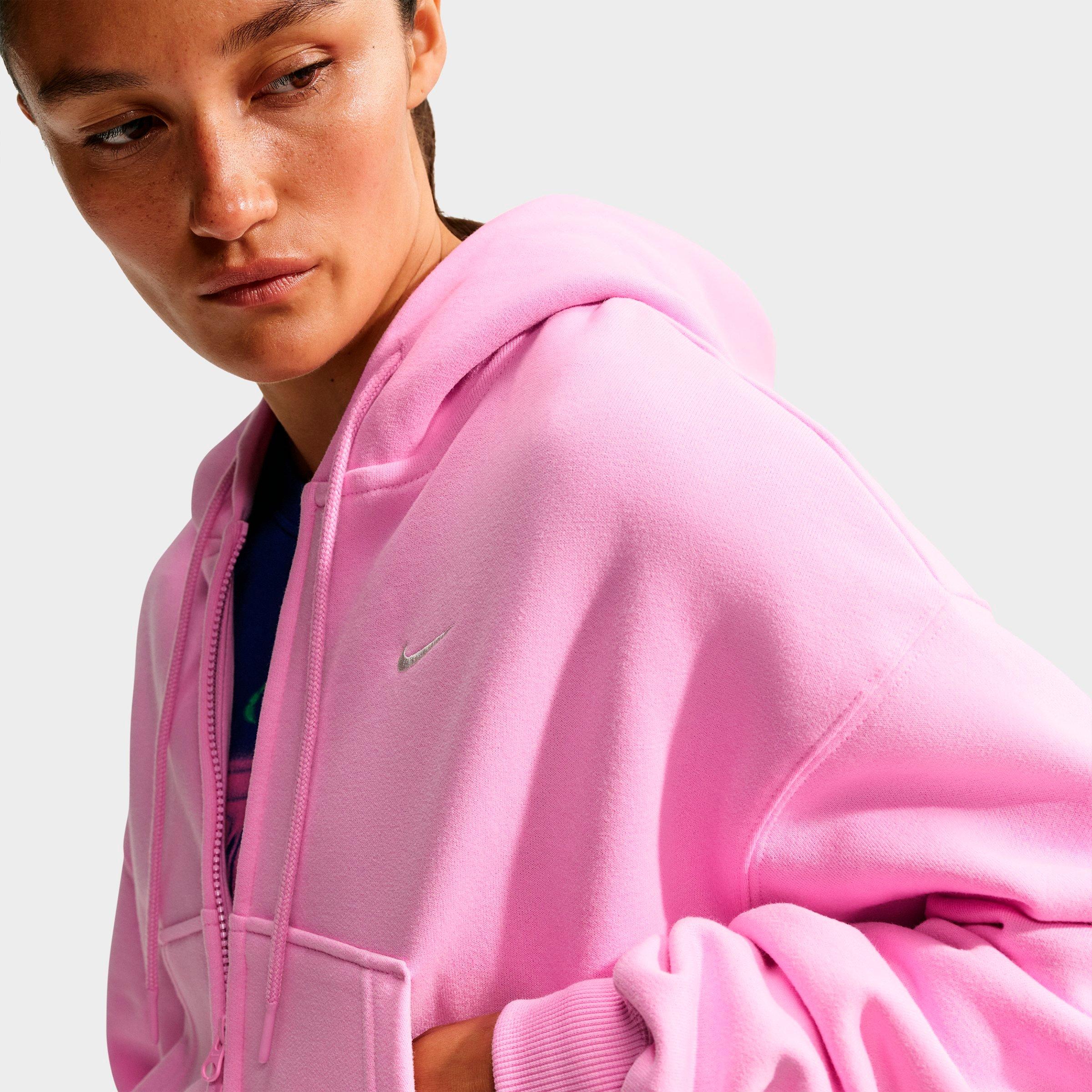 Women's Nithtke Studio Fleece Medium-Weight Oversized Cropped Full-Zip Hoodie - Pink Rise/Sail