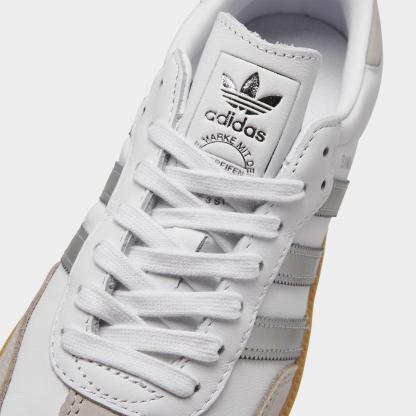 Women's adidas Originals Samba OG Casual Shoes - Part 6 - Cloud White/Silver Metallic/Grey One - Detail shot