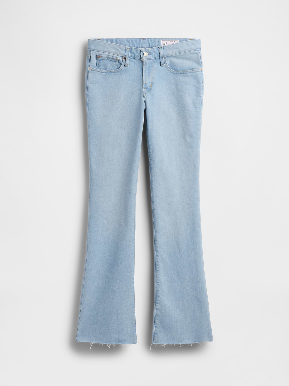 Low Rise Long & Lean Split-Hem Jeans - Light indigo