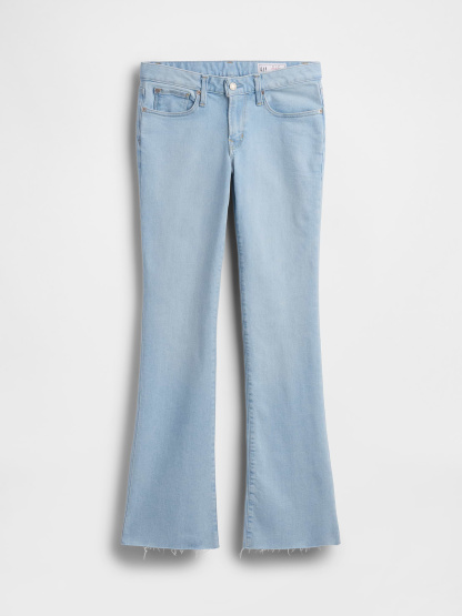 Low Rise Long & Lean Split-Hem Jeans - Light indigo