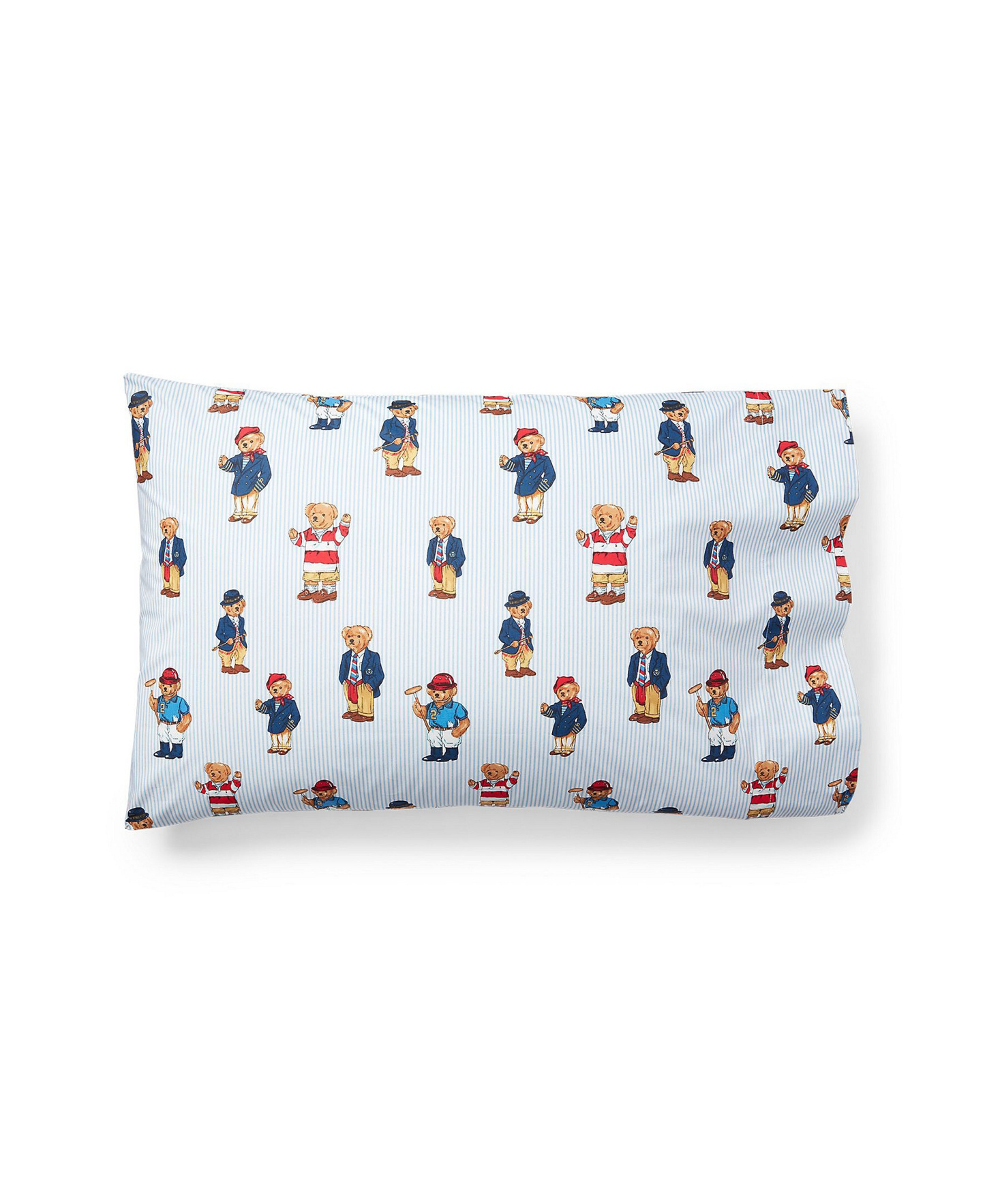 Polo Ralph Lauren Teddy Bear Stripe 3-Pc. Sheet Set, Twin - Blue