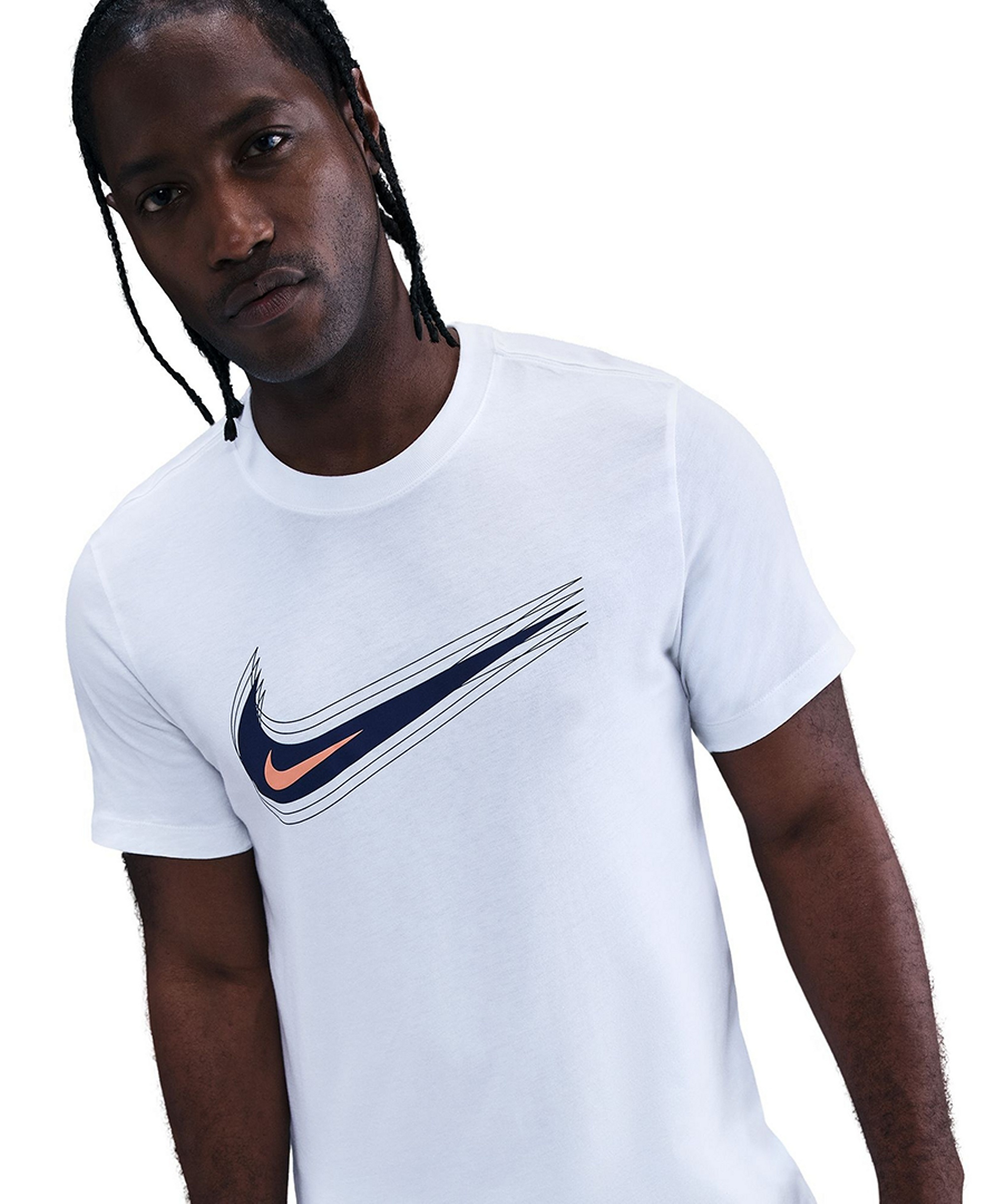 Nike Men's Swoosh Logo Crewneck T-Shirt - White