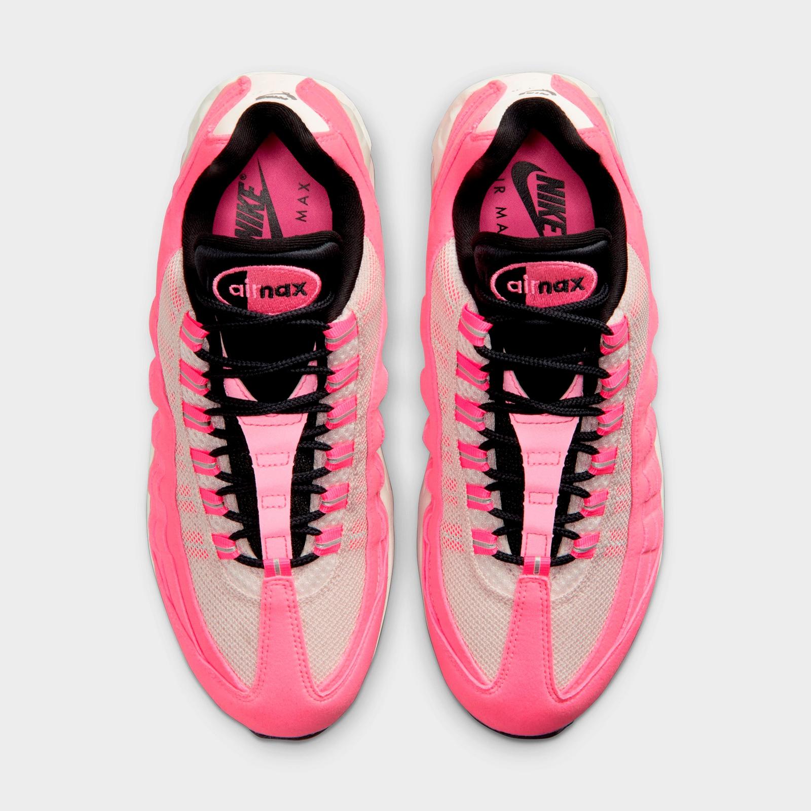 Women's Nike Air Max 95 Big Bubble Casual Shoes - Pink Glow/Off Noir/Pearl Pink/Metallic Silver
