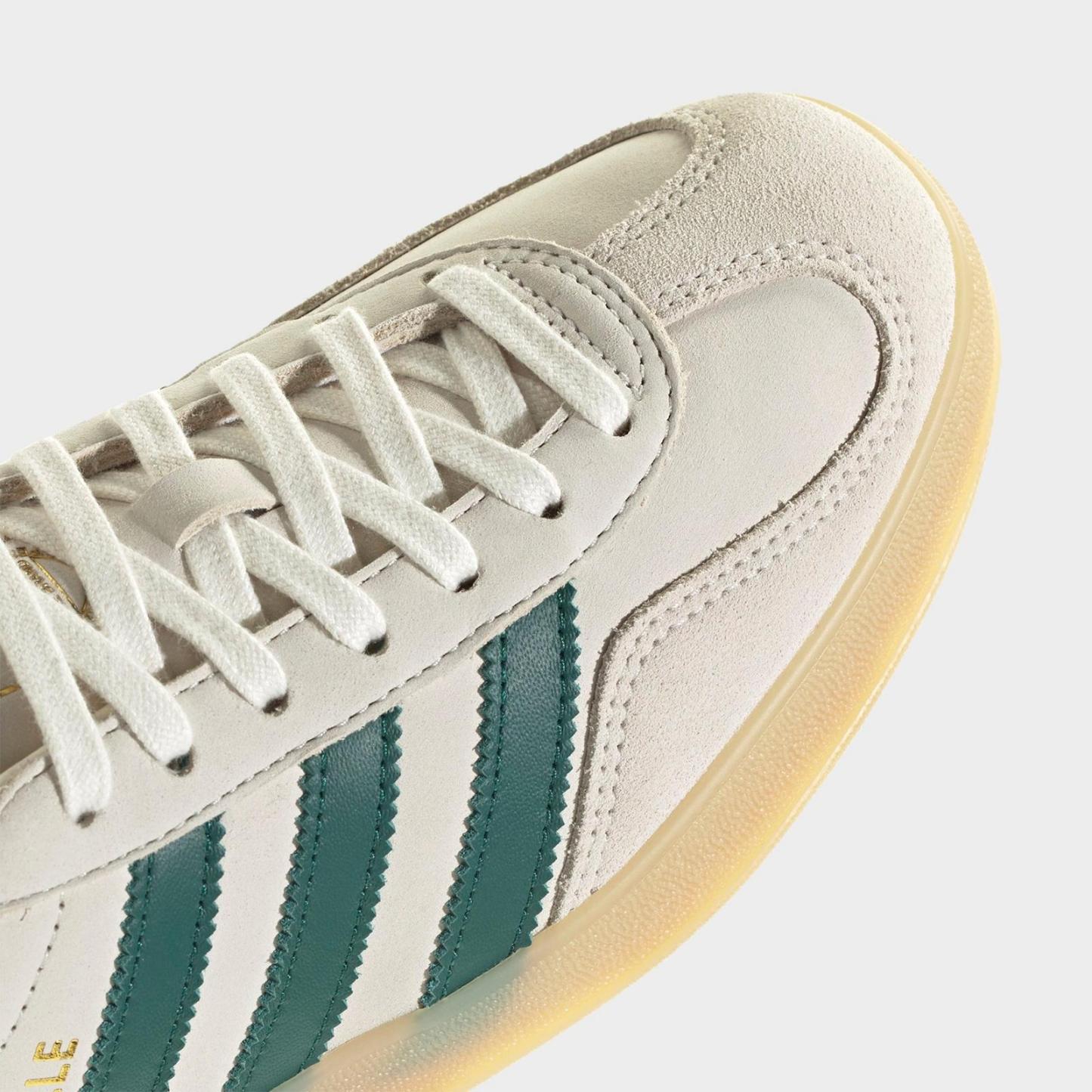 Men's adidas Originals Gazelle Indoor Casual Shoes - Cream White/Collegiate Green/Gum - view 3