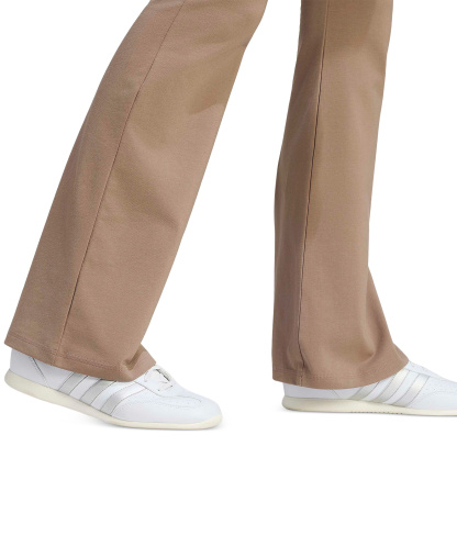 adidas Women's Essentials Small Logo Flared Leggings - Khaki Six/white
