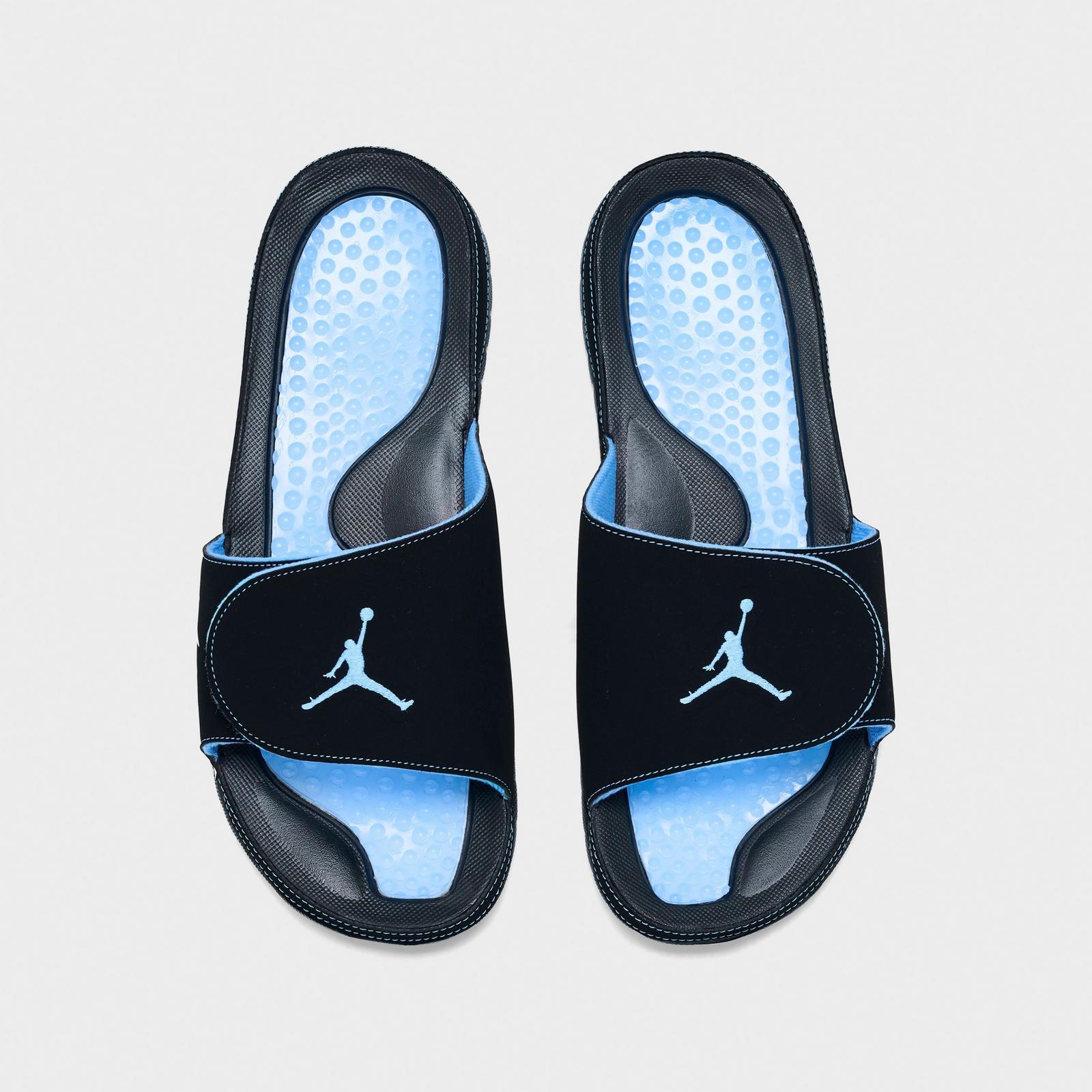 Men's Jordan Hydro V Retro Slide Sandals - Black/White/University Blue - view 5