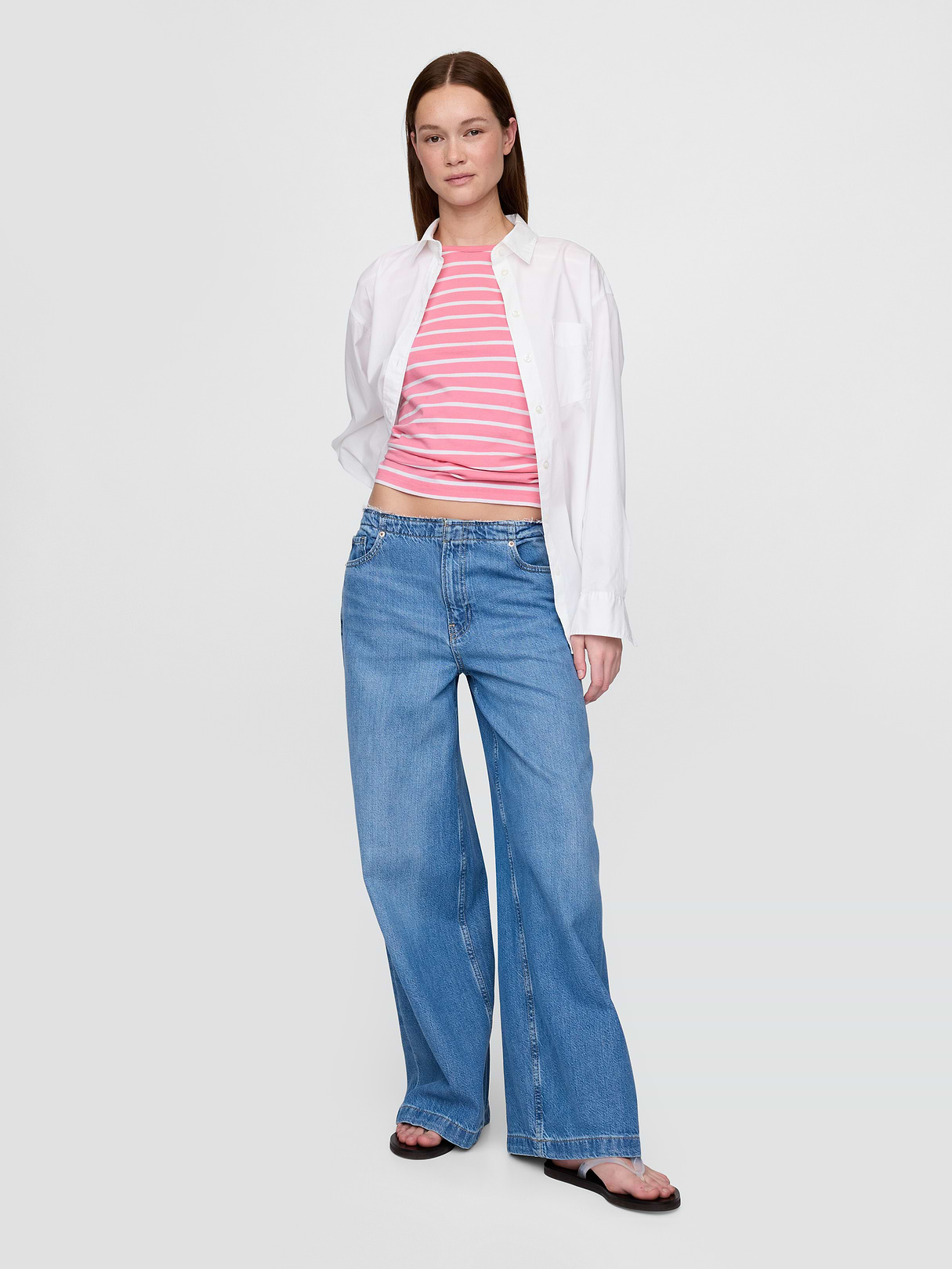 Organic Cotton VintageSoft T-Shirt - Pink stripe
