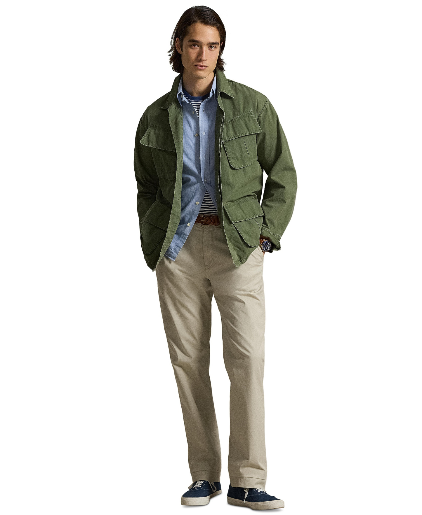 Polo Ralph Lauren Men's Stretch Classic-Fit Chino Pants - Classic Stone