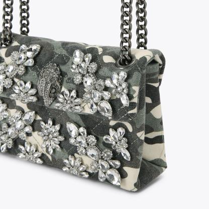 Kurt Geiger London Mini Crystal Kensington Bag - Green - view 6