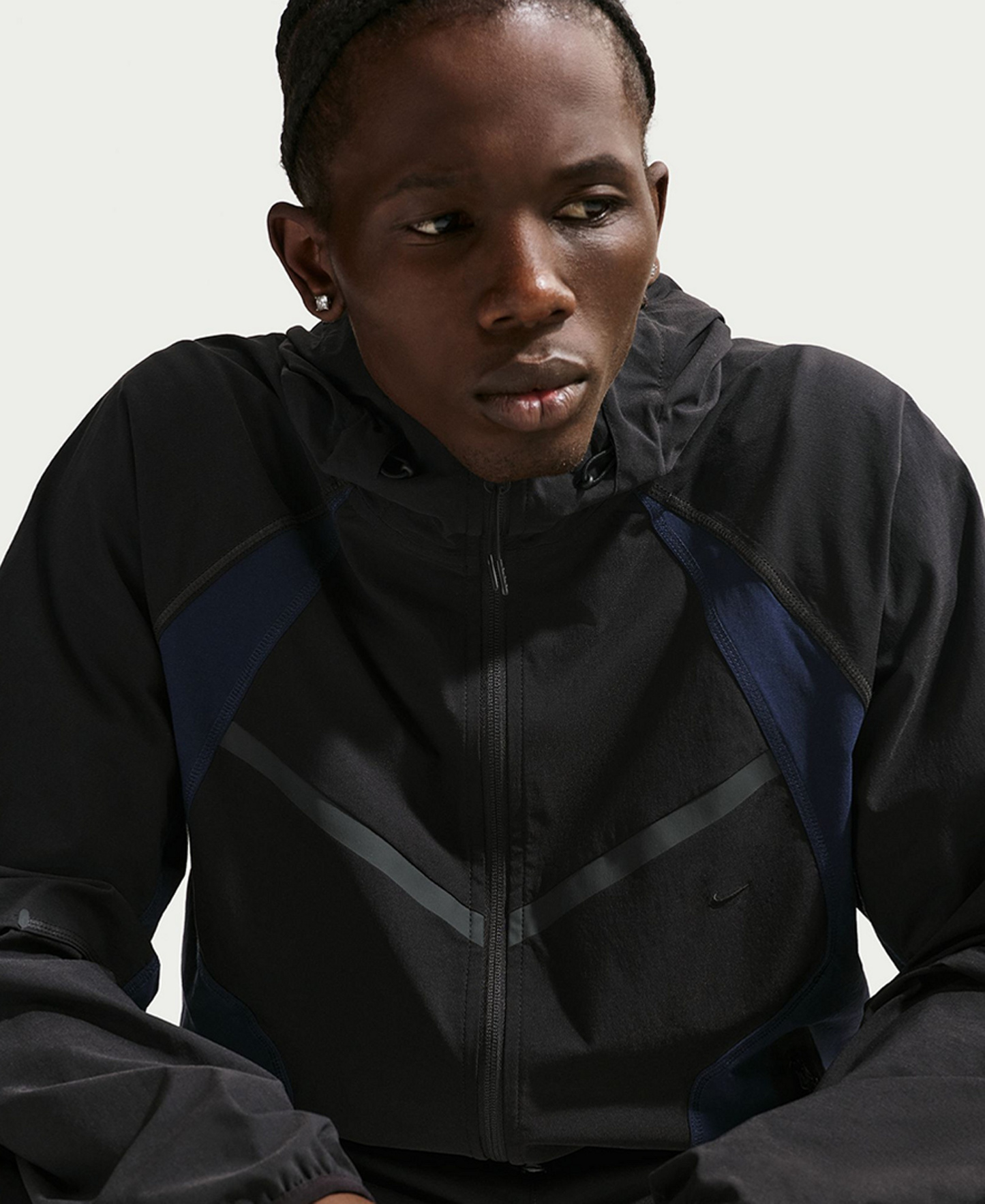 Nike Men's Tech Dri-FIT Full-Zip Windrunner Jacket - Black/Obsidian