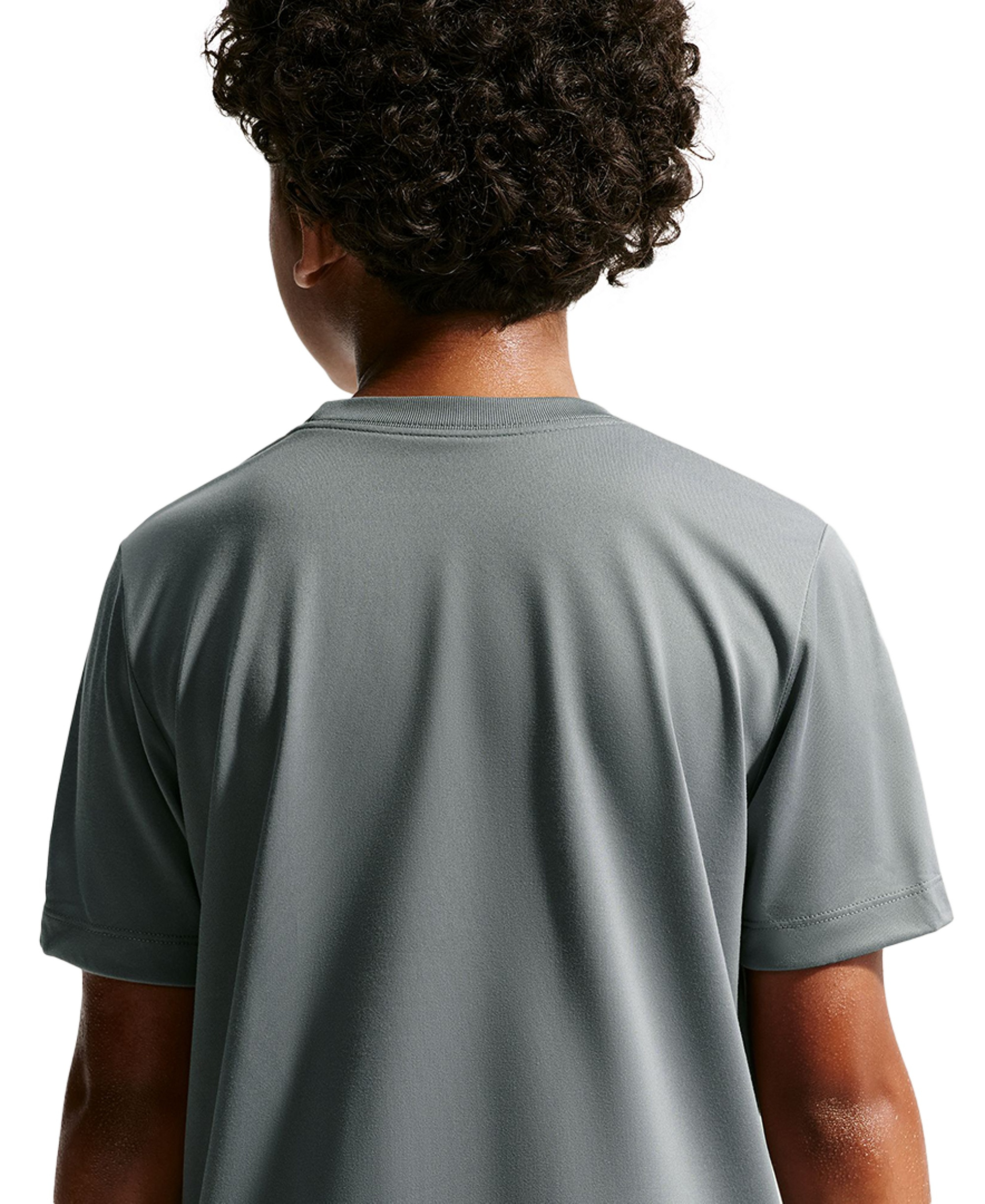 Nike Boys' and Girls' 6-20 Legend Dri-FIT Logo Graphic T-Shirt - Gray