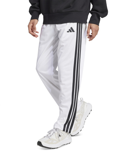 adidas Men's 3-Stripes Regular Open Hem Track Pants - White/Black
