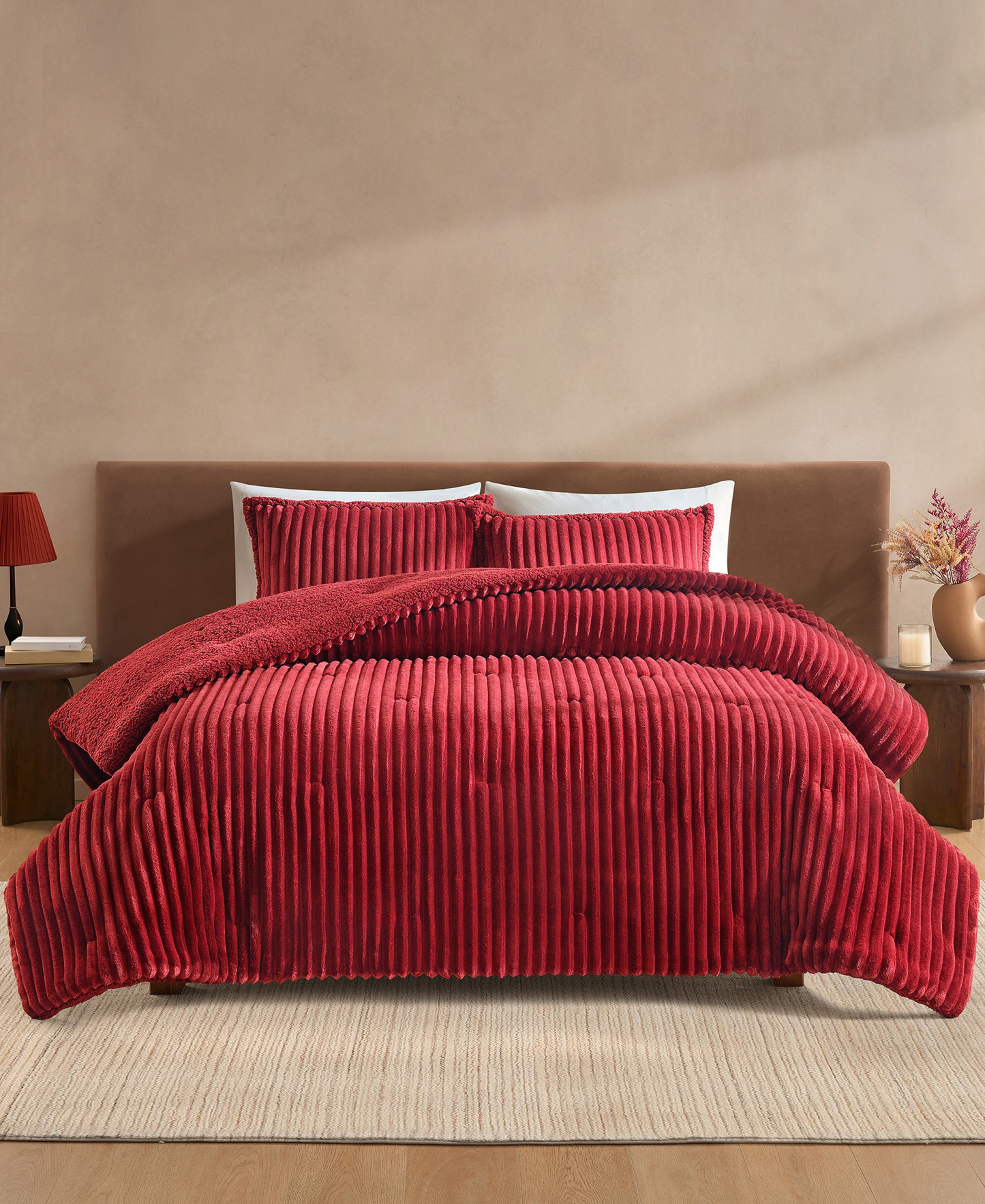 UGG® Avery Ribbed 2-Piece Comforter Set, Twin/Twin XL - Coffee Berry