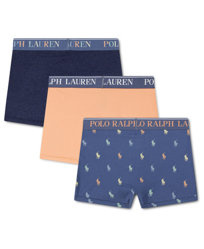 Polo Ralph Lauren Boys' 8-20 Cotton Stretch Boxer Briefs, 3-Pack - Polo Poppy