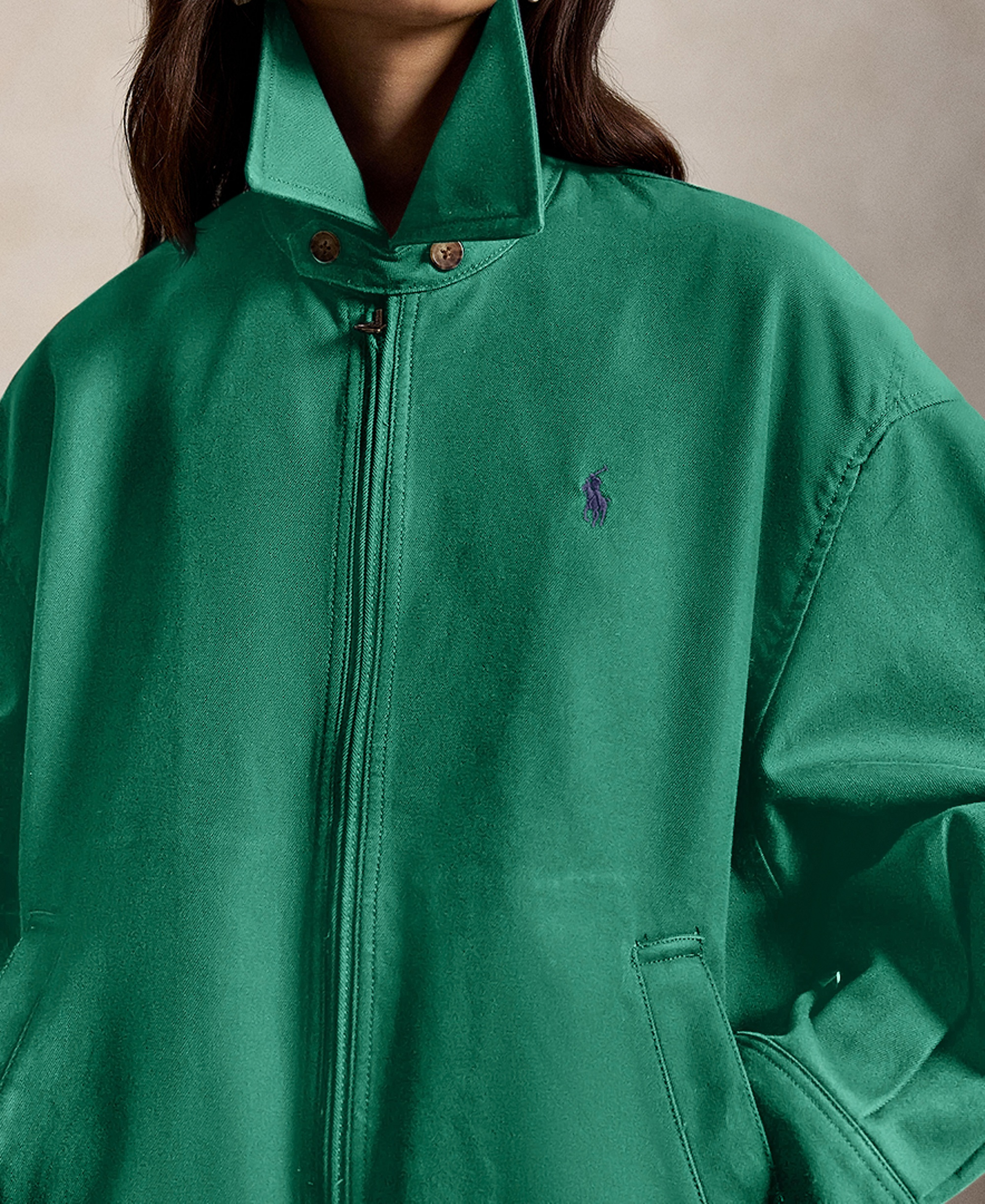 Polo Ralph Lauren Women's Long-Sleeve Bomber Jacket - Bush Green