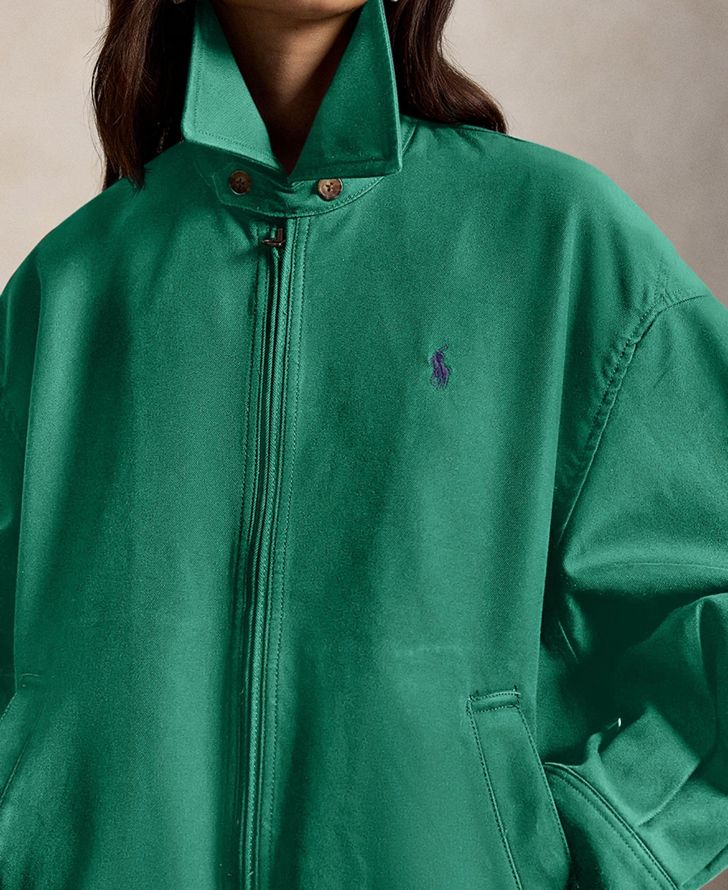 Polo Ralph Lauren Women's Long-Sleeve Bomber Jacket - Bush Green