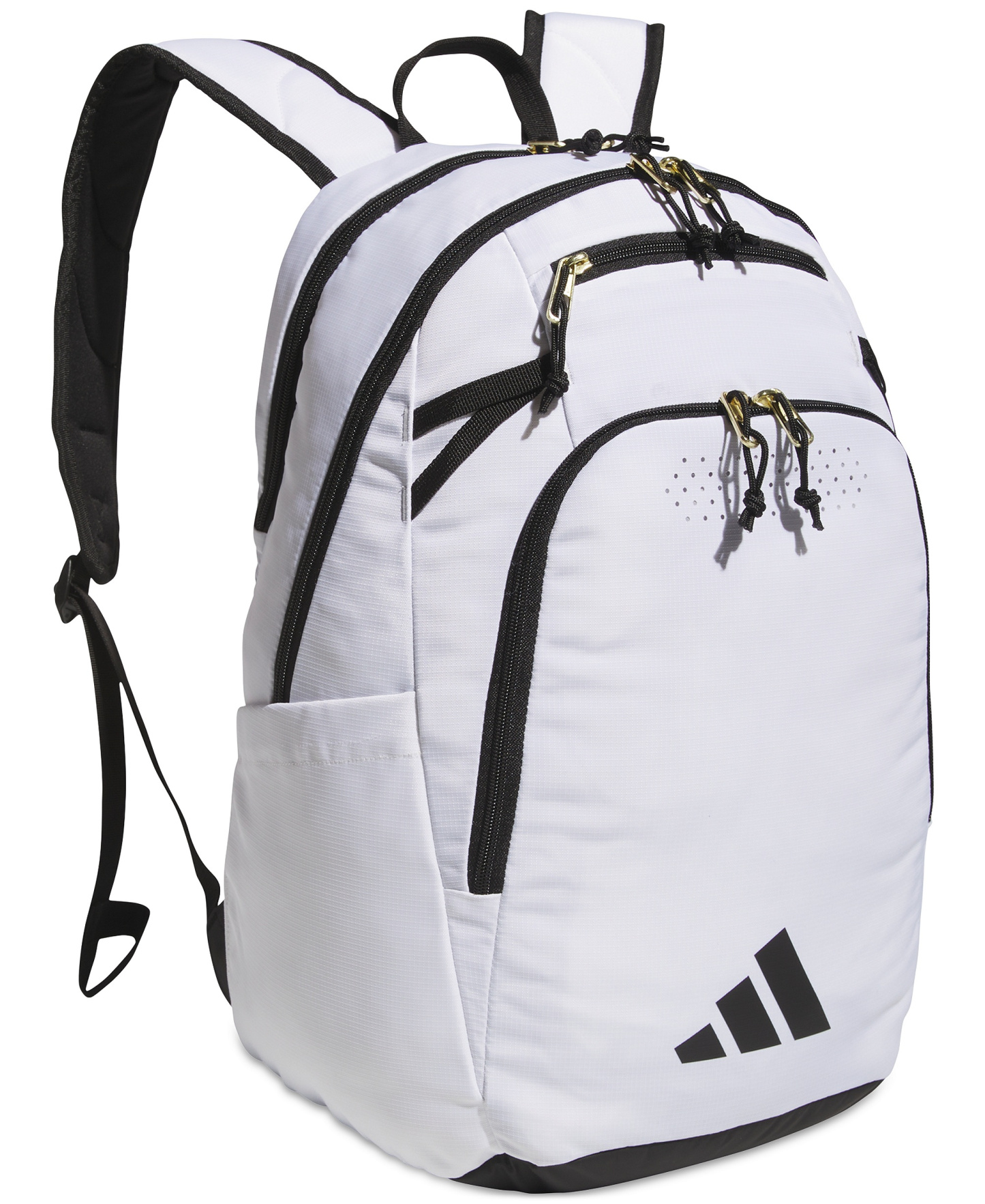 adidas Men's Multiple Zippered Pockets Backpack Messenger - White