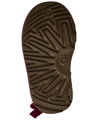 UGG® Toddler Kids Ultra Mini Bailey Bow Zipper Booties - Dark Winterberry