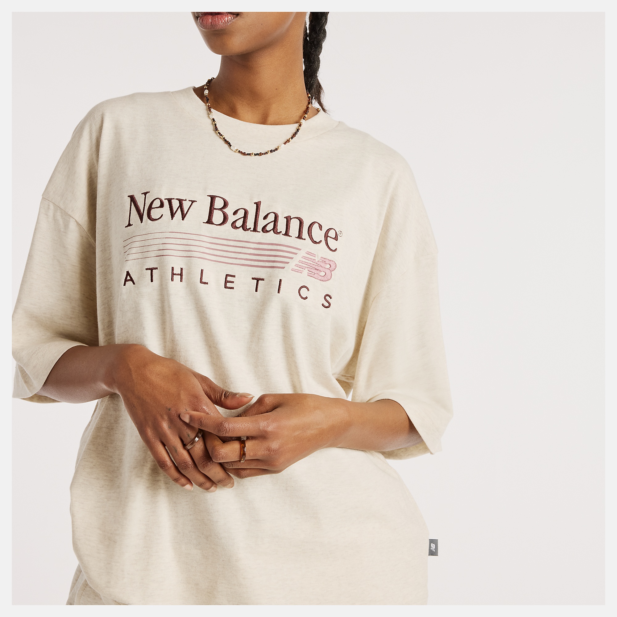 New Balance Trackside Oversized T-Shirt, WT6297MKLIT