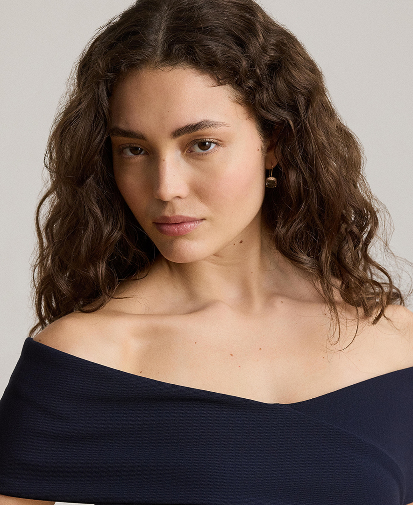 Lauren Ralph Lauren Women's Faille Off-the-Shoulder Cocktail Dress - Navy