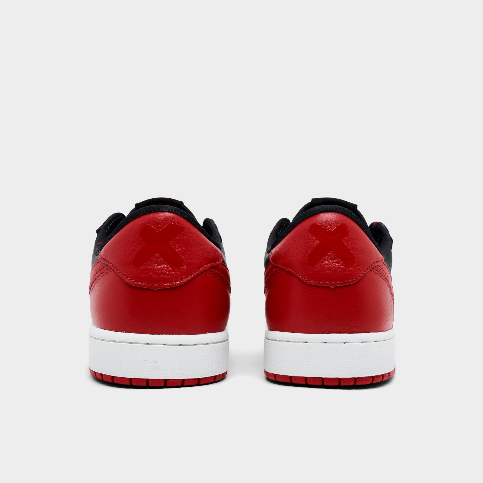 Men's Air Jordan Retro 1 Low OG Casual Shoes - Black/Varsity Red/Summit White - view 4