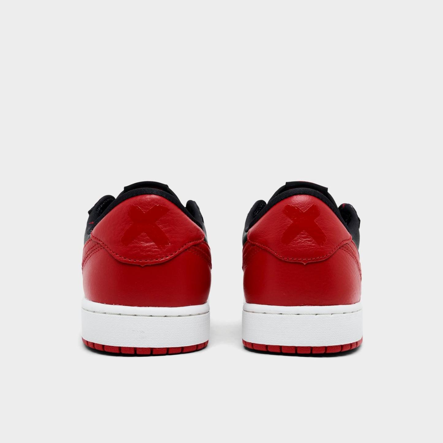 Men's Air Jordan Retro 1 Low OG Casual Shoes - Black/Varsity Red/Summit White - view 4