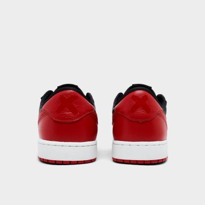 Men's Air Jordan Retro 1 Low OG Casual Shoes - Black/Varsity Red/Summit White - view 4