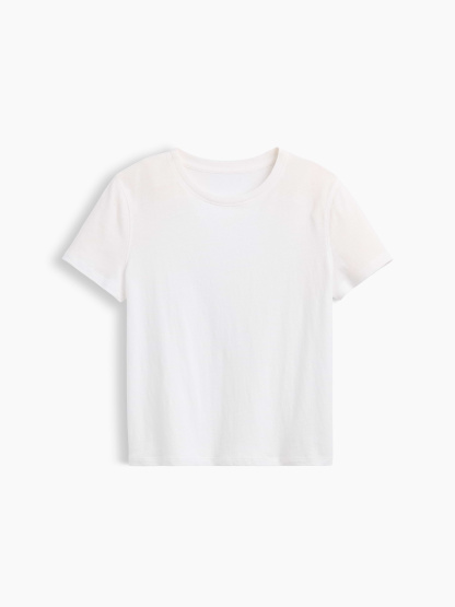 100% Cotton Authentic Shrunken T-Shirt - Fresh white