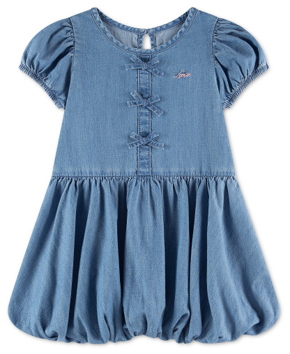 Levi's Toddler Girls' 2T-6X Bubble Short-Sleeve Dress - Chambray Blue
