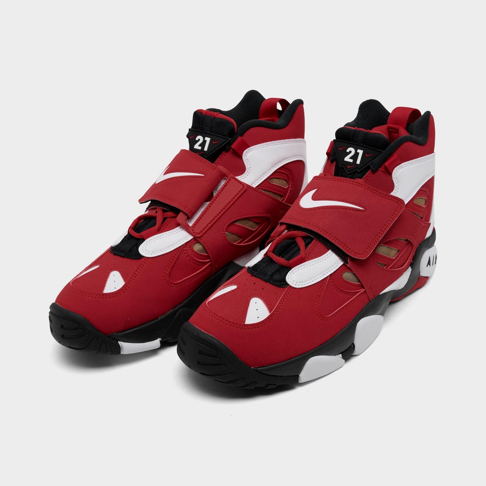Men's Nike Air Diamond Turf 2 Casual Shoes - Fire Red/White/Black/Metallic Gold