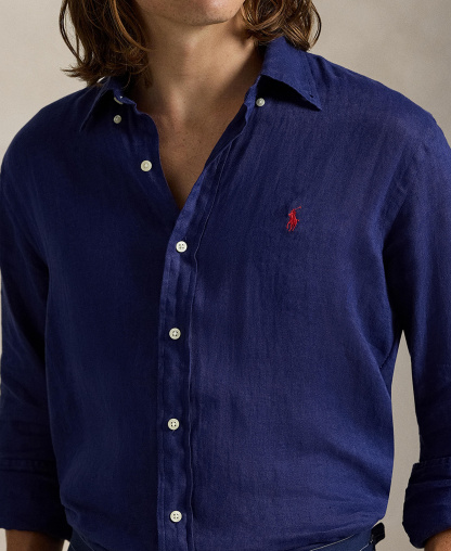 Polo Ralph Lauren Men's Classic-Fit Linen Shirt - New Classic Navy