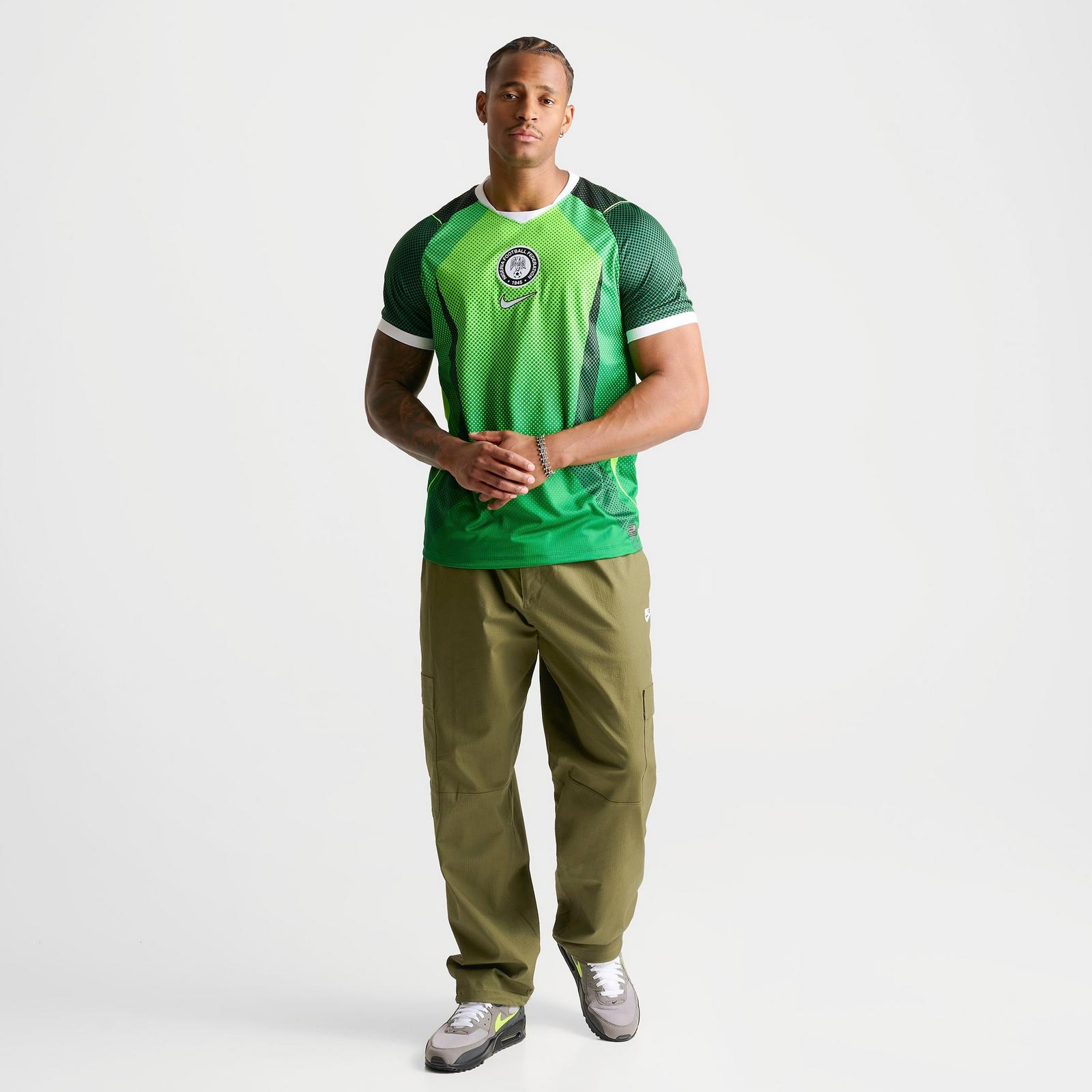Men's Nike Nigeria 2026 Stadium Home Dri-FIT Replica Soccer Jersey - Pine Green/Electric Green/White