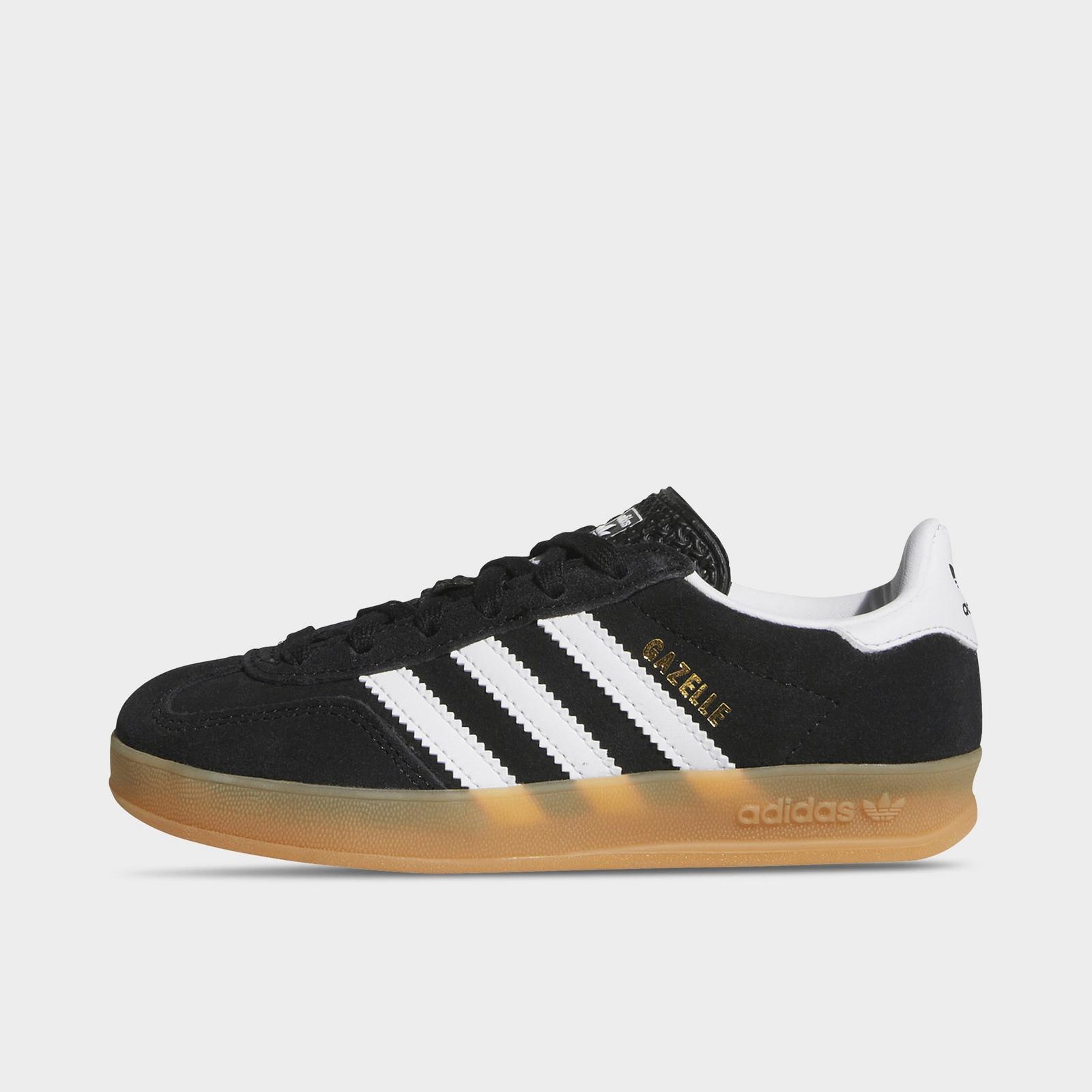 Little Kids' adidas Originals Gazelle Indoor Casual Shoes - Core Black/Cloud White/Gum - view 1