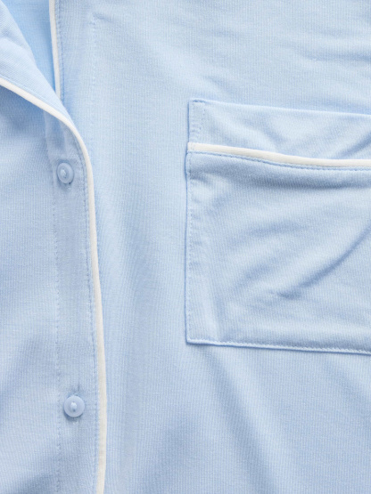 SoftMade Modal PJ Top - Cerulean blue