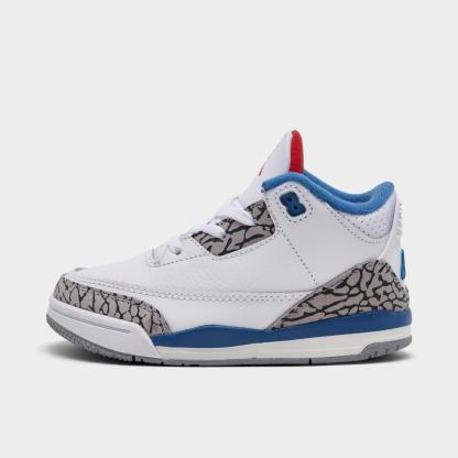 Kids' Toddler Air Jordan Retro 3 Basketball Shoes - Sail/Black/University Red/Pale Ivory/Palomino - view 1