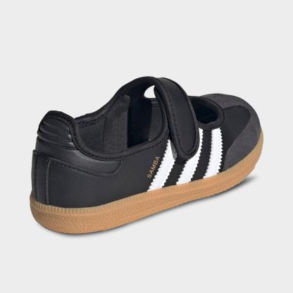 Girls' Little Kids' adidas Originals Samba Jane Casual Shoes - Core Black/Cloud White/Gum - Back view