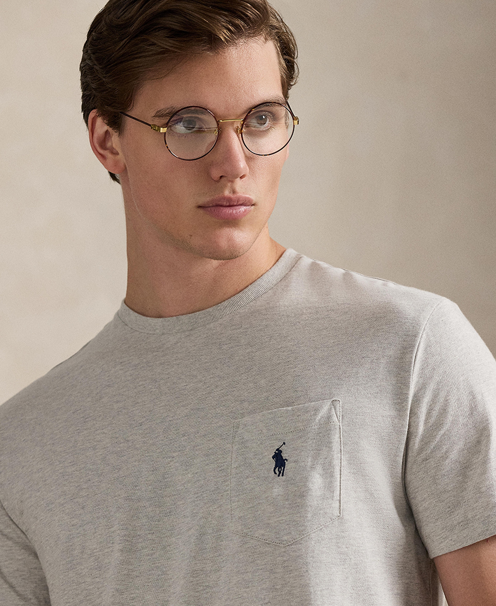 Polo Ralph Lauren Men's Classic-Fit Crewneck Pocket T-Shirt - Taylor Heather